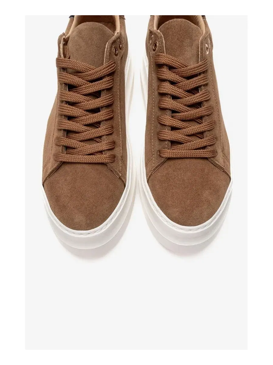 Кеды из замши Nera Leather Forever & Always Shoes — изображение 5 из 6, коньячный