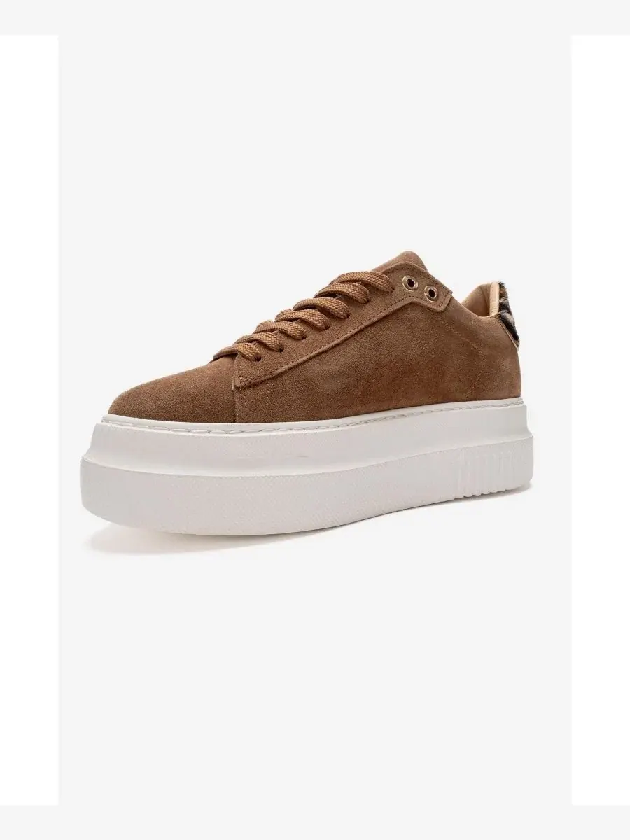 Кеды из замши Nera Leather Forever & Always Shoes — изображение 6 из 6, коньячный