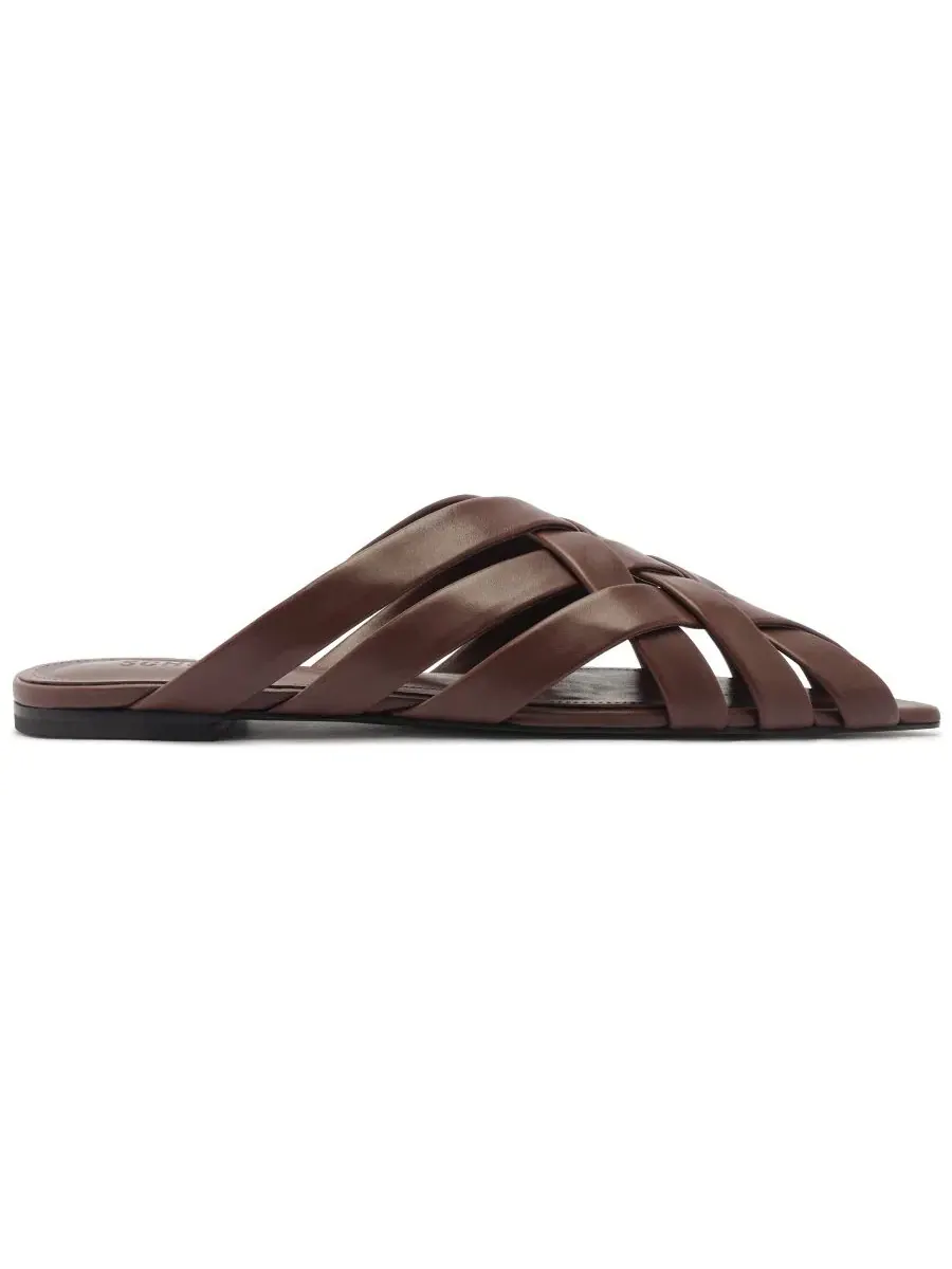 Мюли-сандалии Pietra Flat Mules Schutz — изображение 2 из 5, коричневый