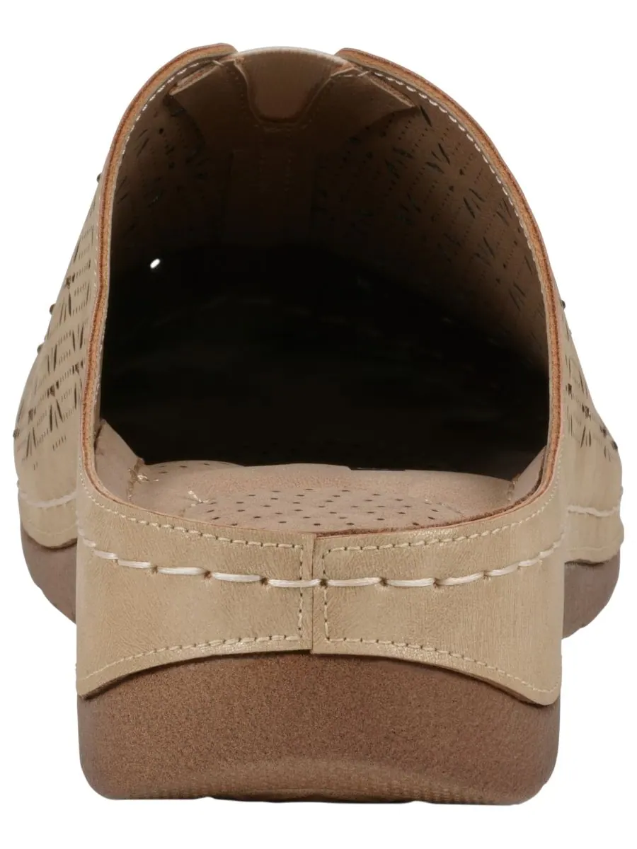 Женские мюли на танкетке Vale GC Shoes — изображение 3 из 5, бежевый