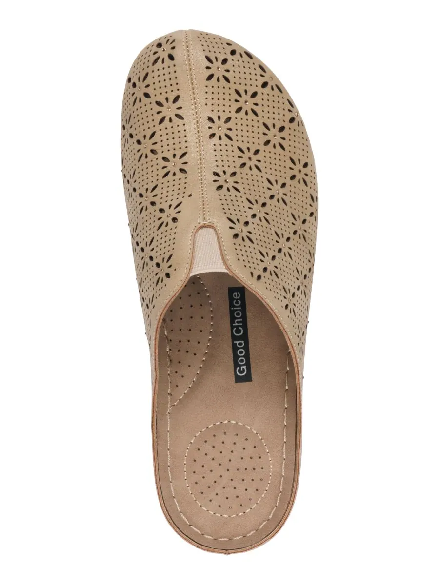 Женские мюли на танкетке Vale GC Shoes — изображение 4 из 5, бежевый