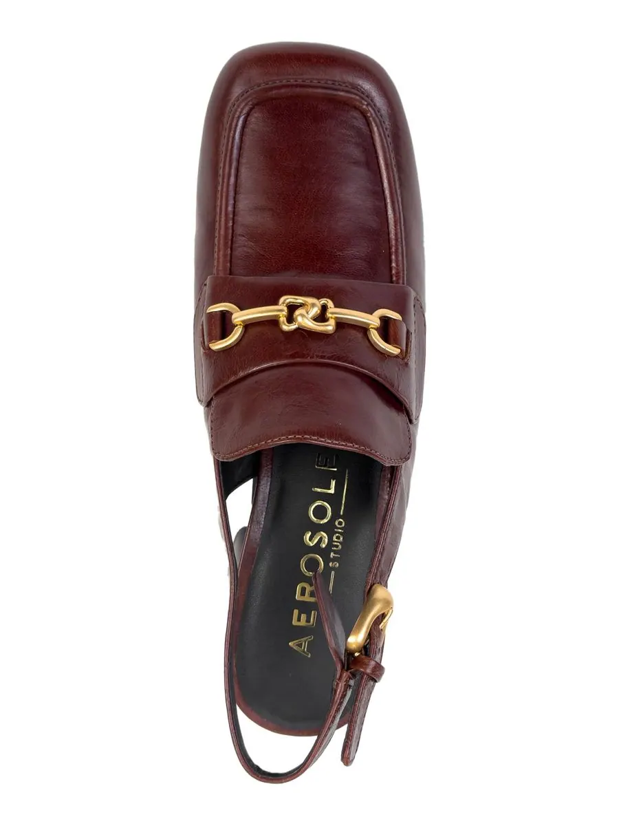 Женские туфли-лодочки Sorin с открытой пяткой Aerosoles, Sequoia kid skin leather — изображение 4 из 6