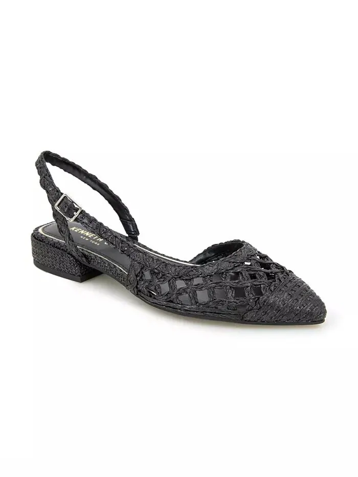Женские туфли Cayla Crochet Block Heel Slingback Kenneth Cole New York — изображение 1 из 5, черный