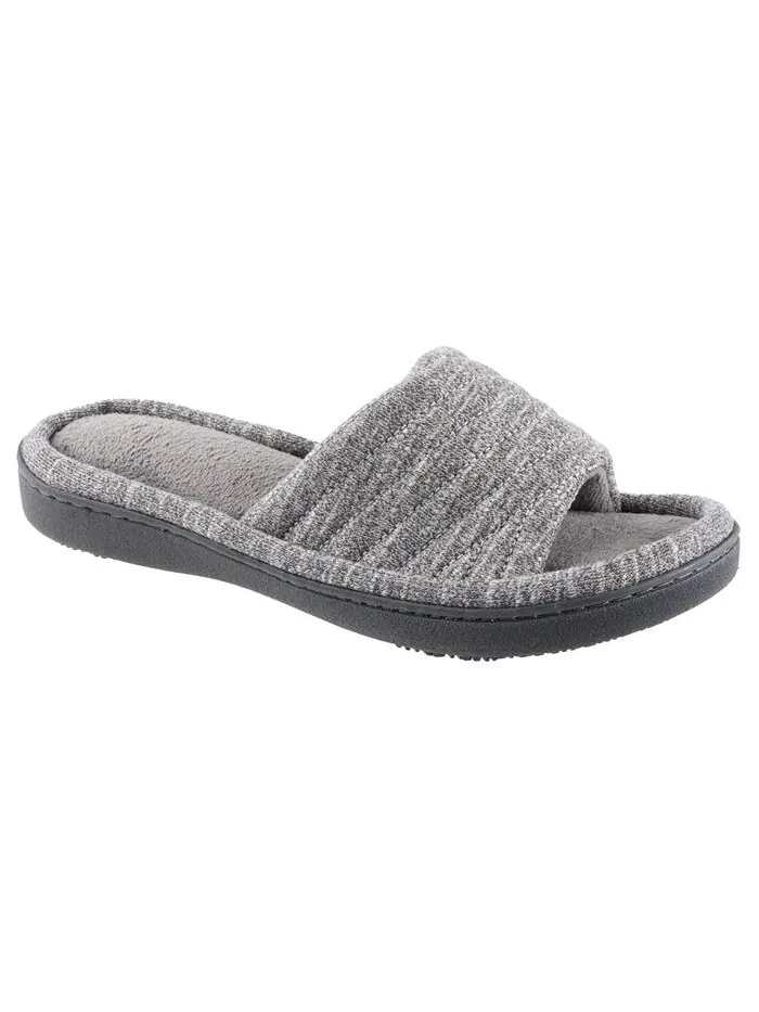 Женские шлепанцы Isotoner Space Knit Andrea, только онлайн Isotoner Signature — изображение 1 из 4, пепельный