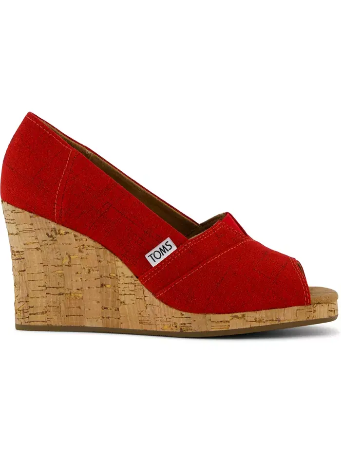 Женские сандалии-слипоны на платформе TOMS — изображение 2 из 5, красный