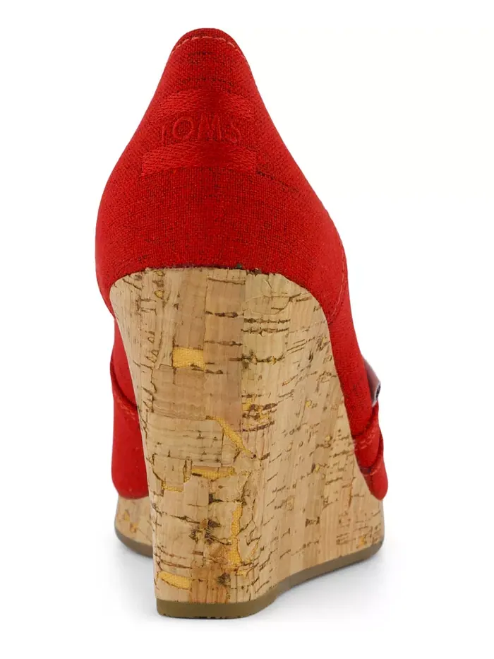 Женские сандалии-слипоны на платформе TOMS — изображение 3 из 5, красный