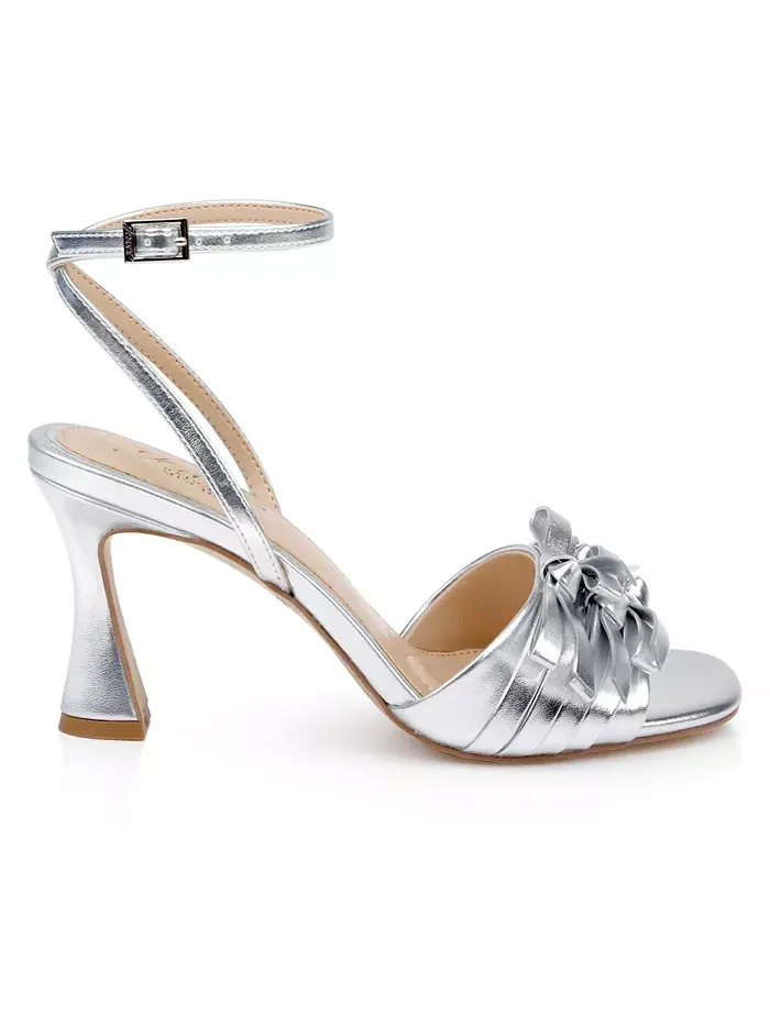 Женские сандалии Flory Dress Jewel Badgley Mischka — изображение 2 из 5, серебристый металлик