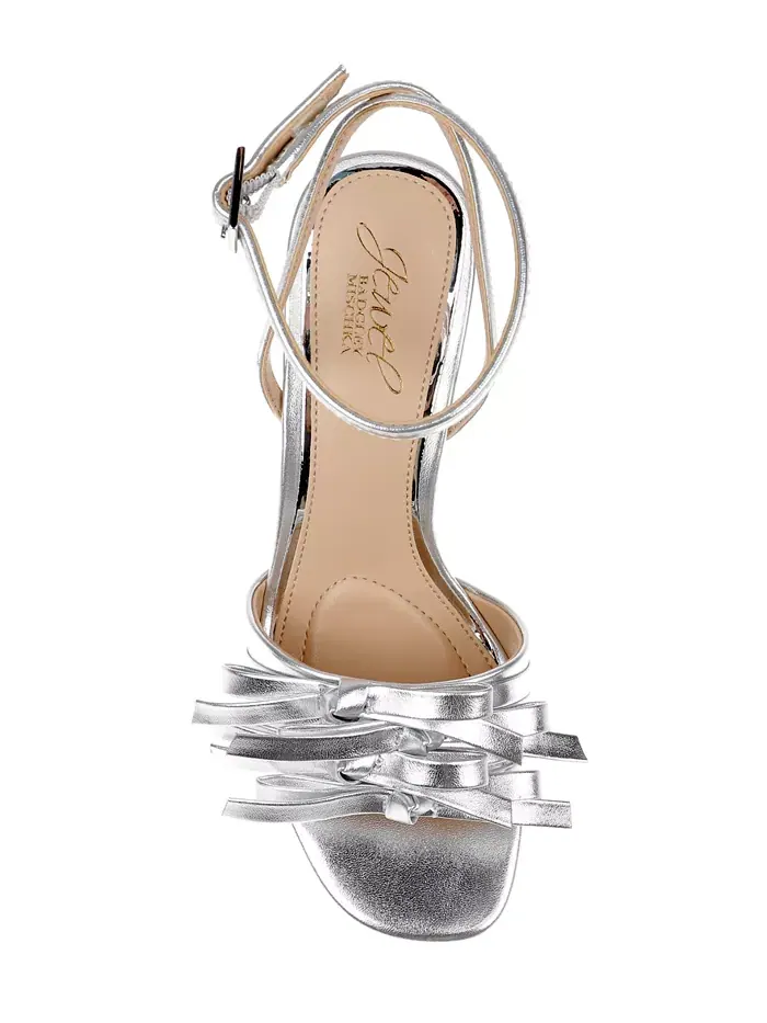 Женские сандалии Flory Dress Jewel Badgley Mischka — изображение 4 из 5, серебристый металлик