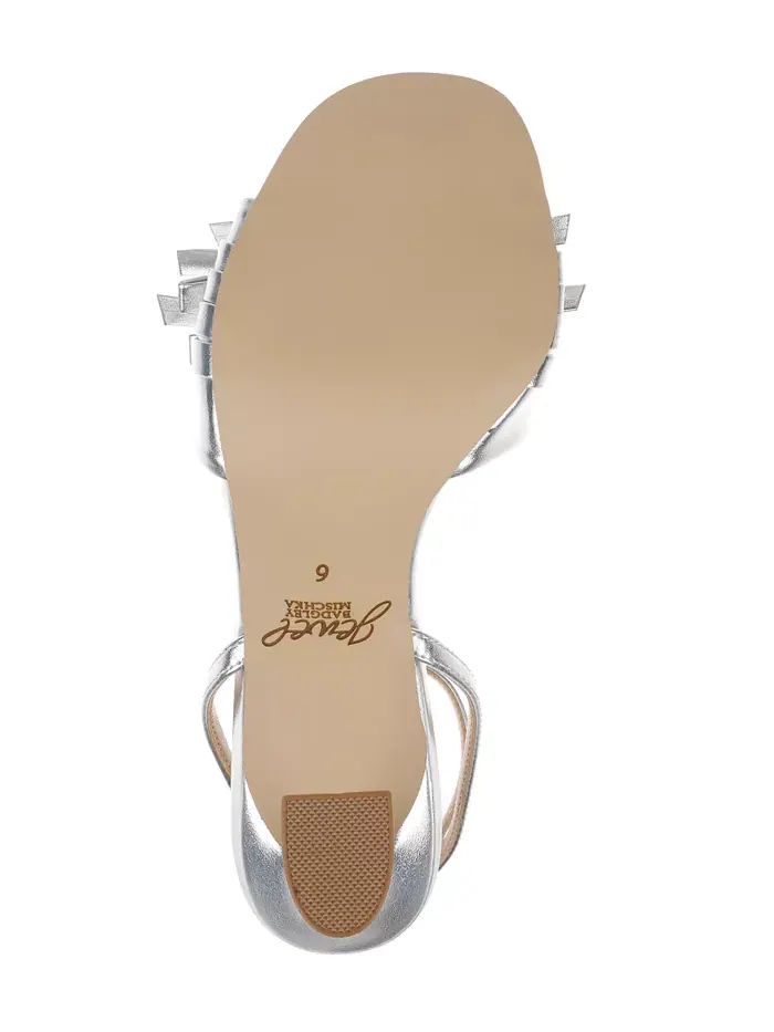 Женские сандалии Flory Dress Jewel Badgley Mischka — изображение 5 из 5, серебристый металлик