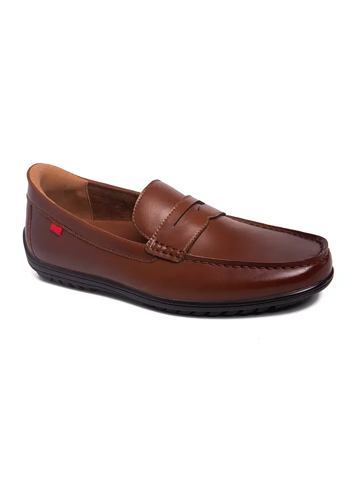 Мужские пенни лоферы John Street с технологией Hands-Free Slip On Marc Joseph New York — изображение 1 из 8, коричневый