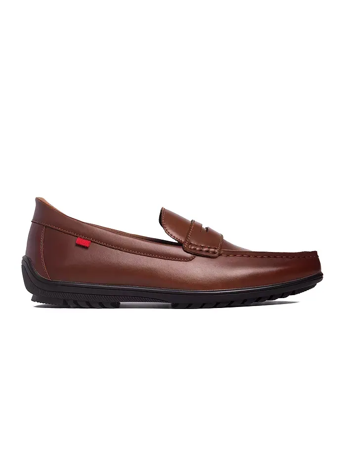 Мужские пенни лоферы John Street с технологией Hands-Free Slip On Marc Joseph New York — изображение 3 из 8, коричневый