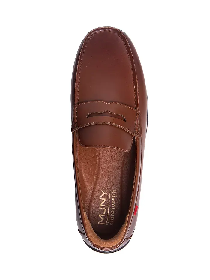 Мужские пенни лоферы John Street с технологией Hands-Free Slip On Marc Joseph New York — изображение 5 из 8, коричневый