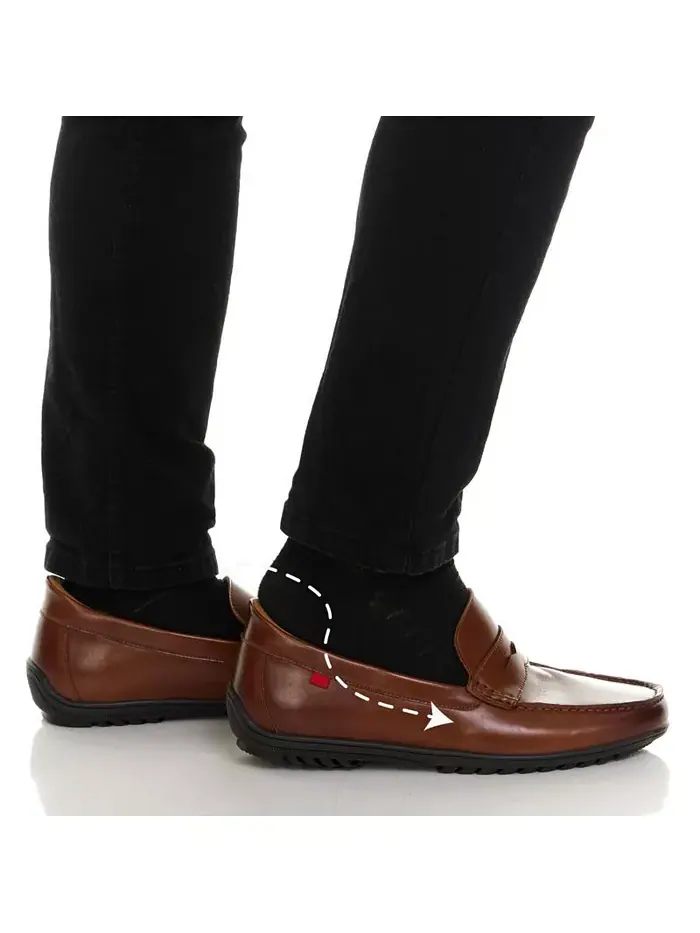 Мужские пенни лоферы John Street с технологией Hands-Free Slip On Marc Joseph New York — изображение 6 из 8, коричневый