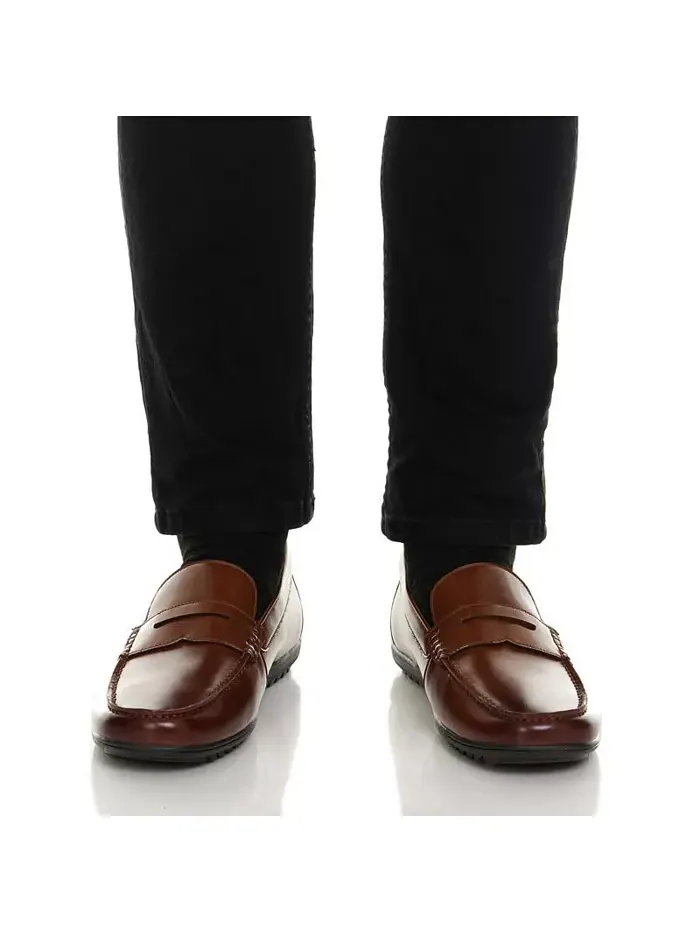 Мужские пенни лоферы John Street с технологией Hands-Free Slip On Marc Joseph New York — изображение 7 из 8, коричневый