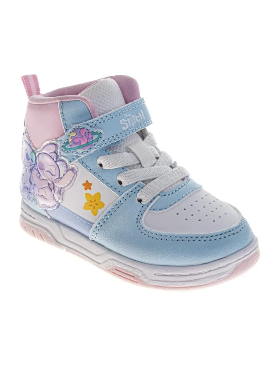 Детские кроссовки-высокие топы Stitch Blue White Disney — изображение 1 из 8, синий белый