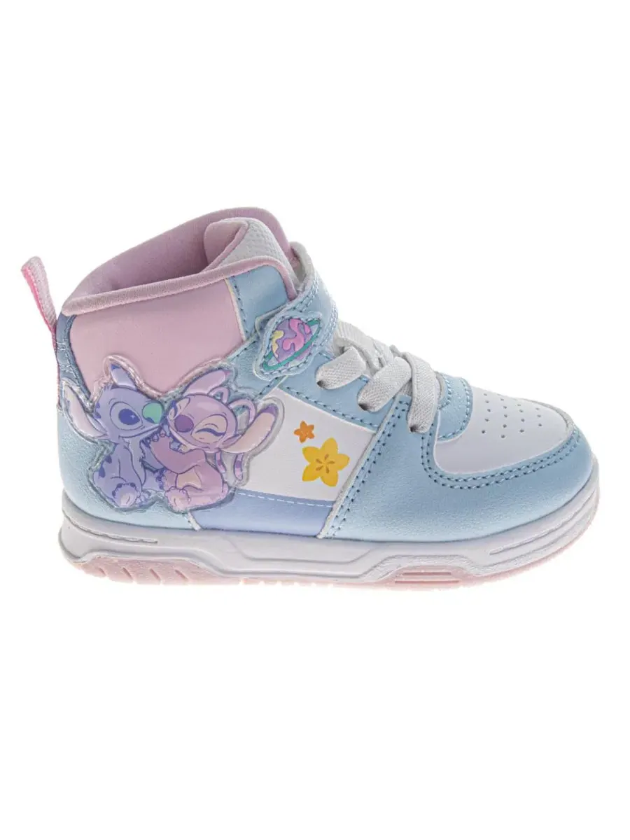 Детские кроссовки-высокие топы Stitch Blue White Disney — изображение 2 из 8, синий белый
