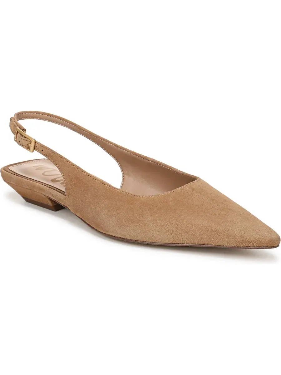 Туфли-лодочки без каблука Netty Slingback Sam Edelman — изображение 1 из 5, бежевый