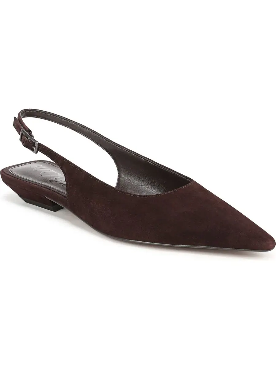 Балетки-слингбэки с острым носком Netty Slingback Flats Sam Edelman — изображение 1 из 5, черный