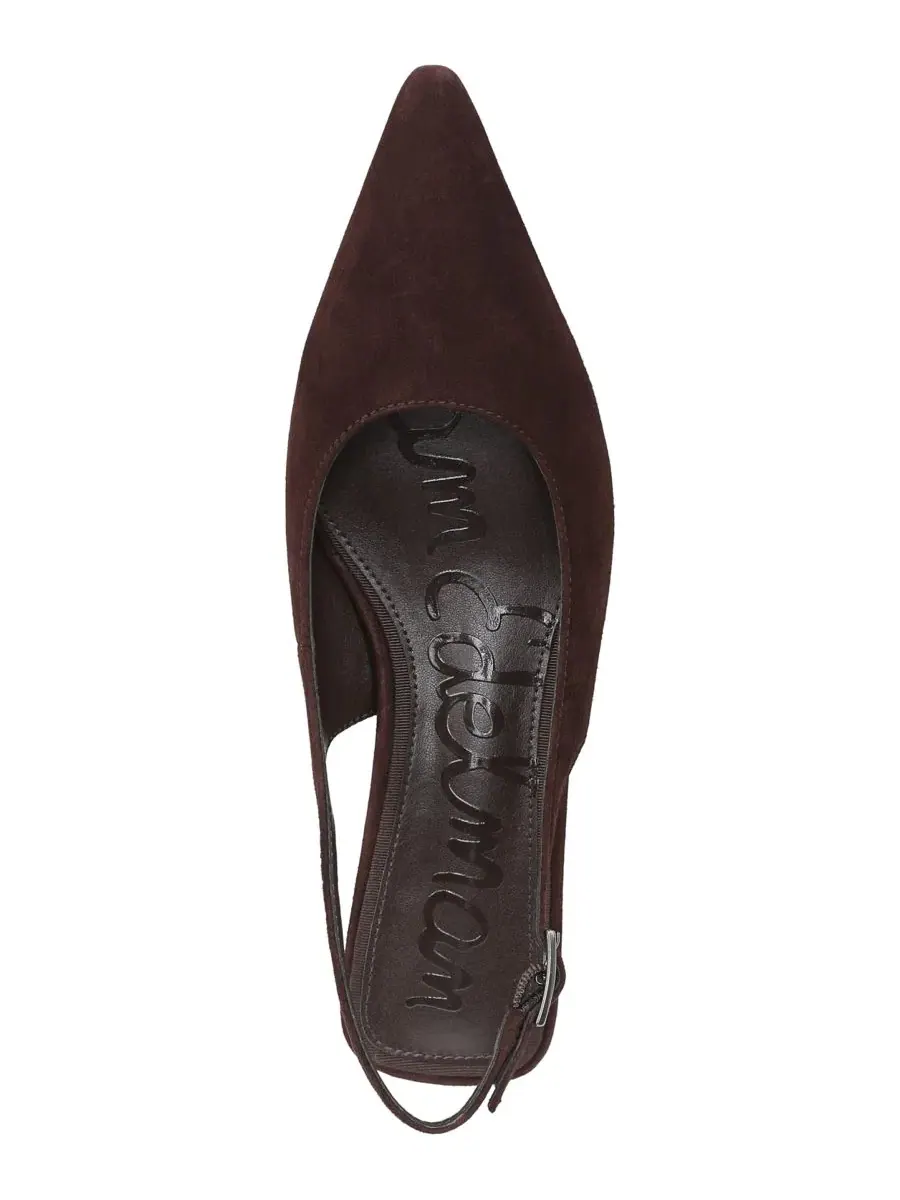 Балетки-слингбэки с острым носком Netty Slingback Flats Sam Edelman — изображение 4 из 5, черный