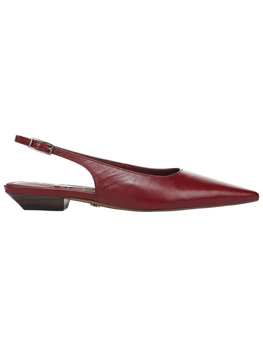 Балетки с острым носком Netty Slingback Sam Edelman, French Merlot Leather — изображение 2 из 5