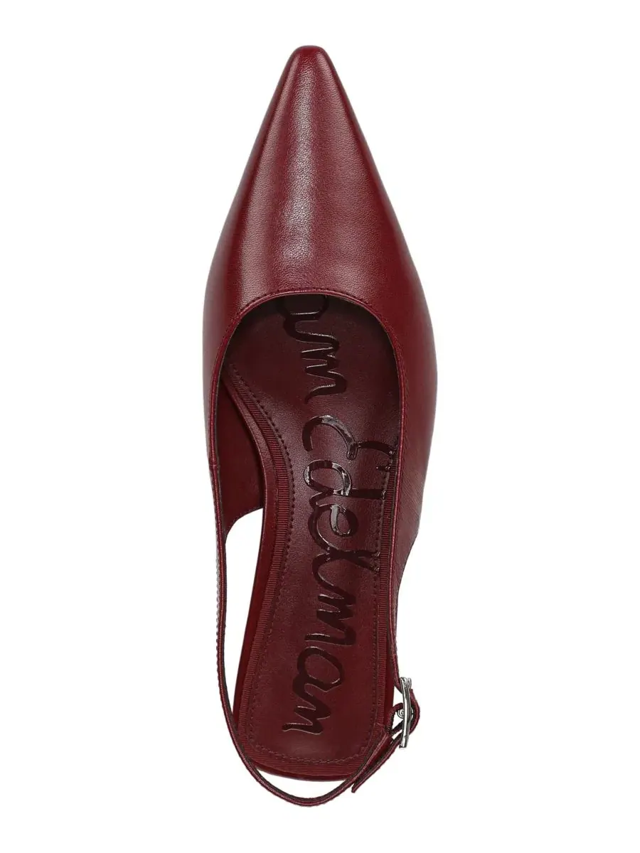 Балетки с острым носком Netty Slingback Sam Edelman, French Merlot Leather — изображение 4 из 5