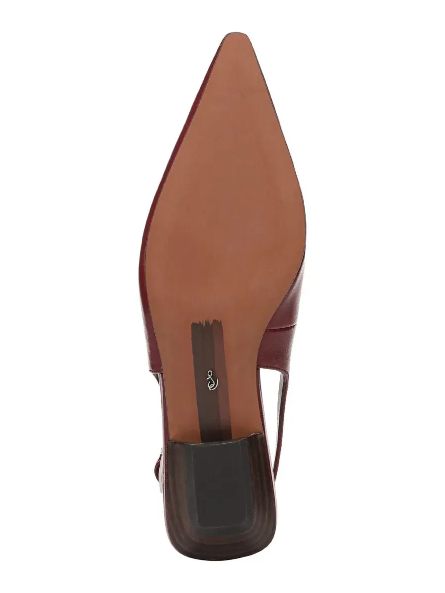 Балетки с острым носком Netty Slingback Sam Edelman, French Merlot Leather — изображение 5 из 5