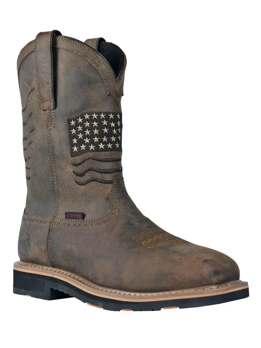 Рабочие ботинки Rushmore с мягким носком и защитой от проколов Hoss Boot Company — изображение 1 из 6, коричневый