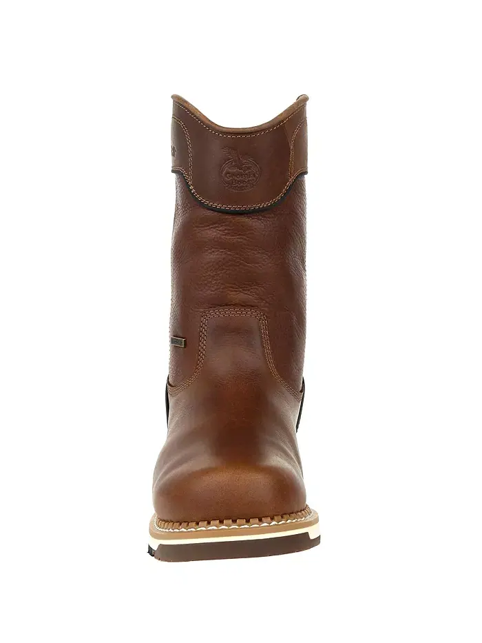 Мужские рабочие ботинки AMP LT Wedge Waterproof без шнуровки Georgia Boot — изображение 3 из 6, коричневый