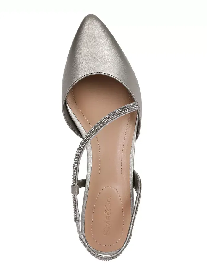 Женские босоножки Sloanee Eve Slingback Style & Co — изображение 4 из 5, серебряный
