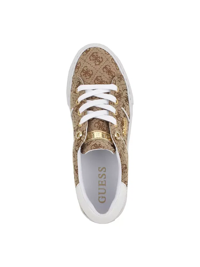 Женские кроссовки Loven на шнуровке GUESS — изображение 4 из 5, коричневый