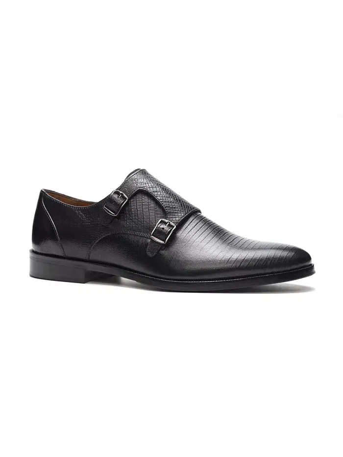 Мужские туфли Double Monk Strap для официальных мероприятий Carlos by Carlos Santana — изображение 1 из 6, черный