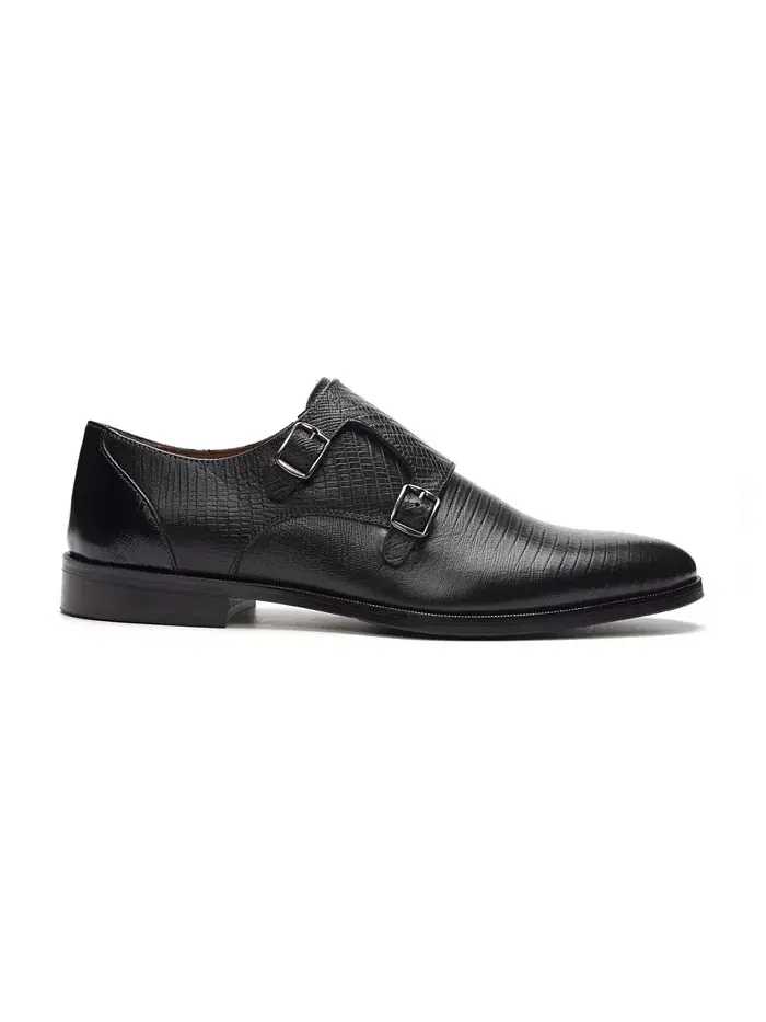 Мужские туфли Double Monk Strap для официальных мероприятий Carlos by Carlos Santana — изображение 2 из 6, черный