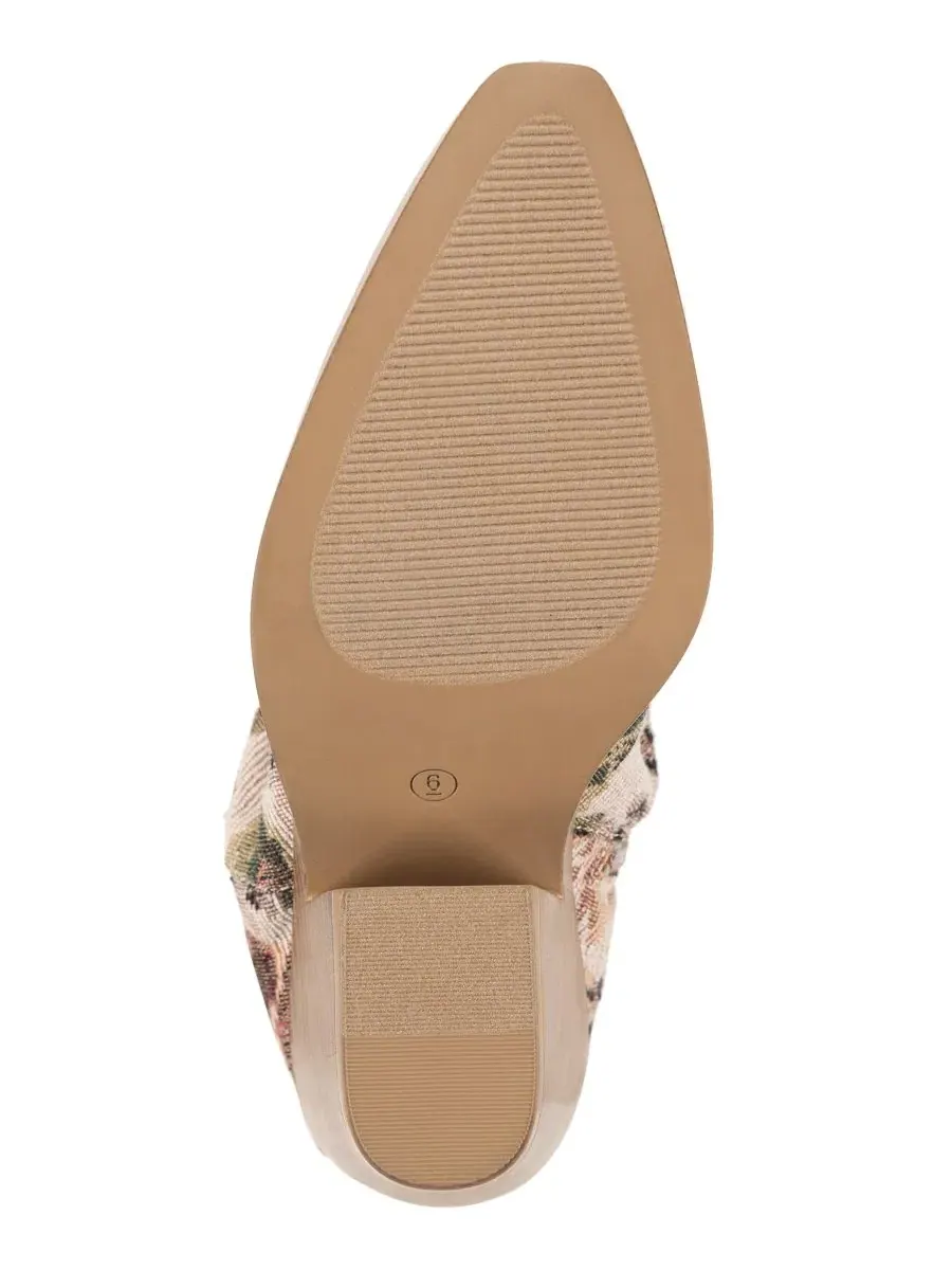 Женские сапоги-казаки Wild Pair Piippa Floral Tapestry Slouch Mid-Shaft — изображение 5 из 6, розовый