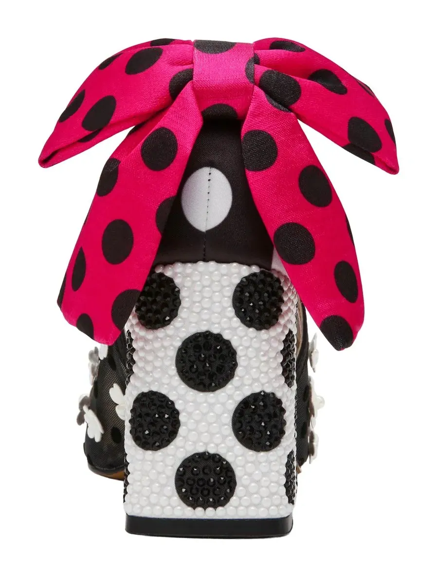 Туфли-лодочки Felix на каблуке-столбике с острым мысом Betsey Johnson — изображение 3 из 5, черный/белый/мульти