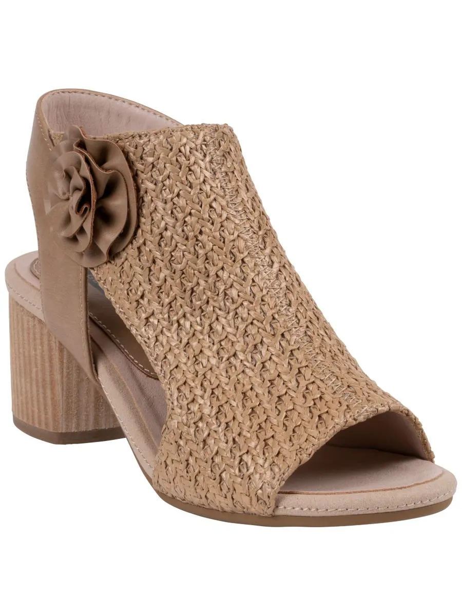 Женские сандалии Zakki Flower Rosette на плетеном каблуке с цветочным узором GC Shoes — изображение 1 из 5, прозрачный