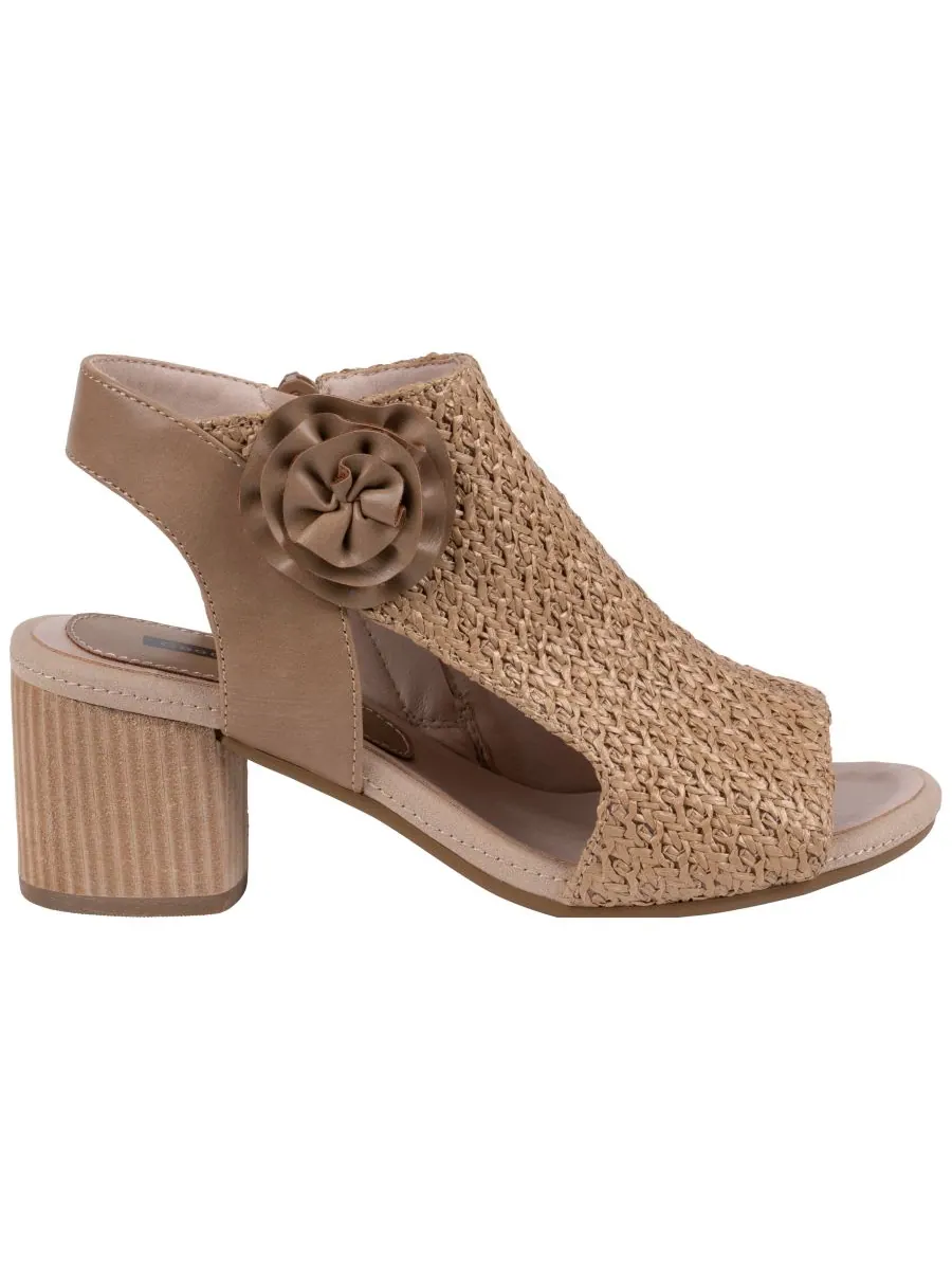 Женские сандалии Zakki Flower Rosette на плетеном каблуке с цветочным узором GC Shoes — изображение 2 из 5, прозрачный