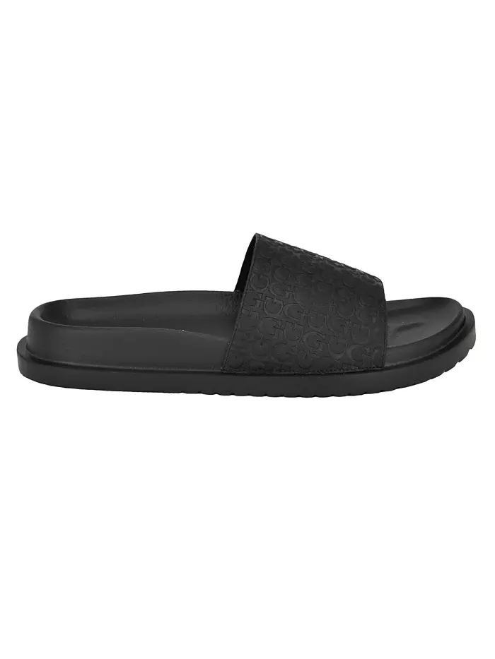 Мужские шлепанцы Vartino Elevated Slip On для бассейна GUESS — изображение 2 из 5, черный