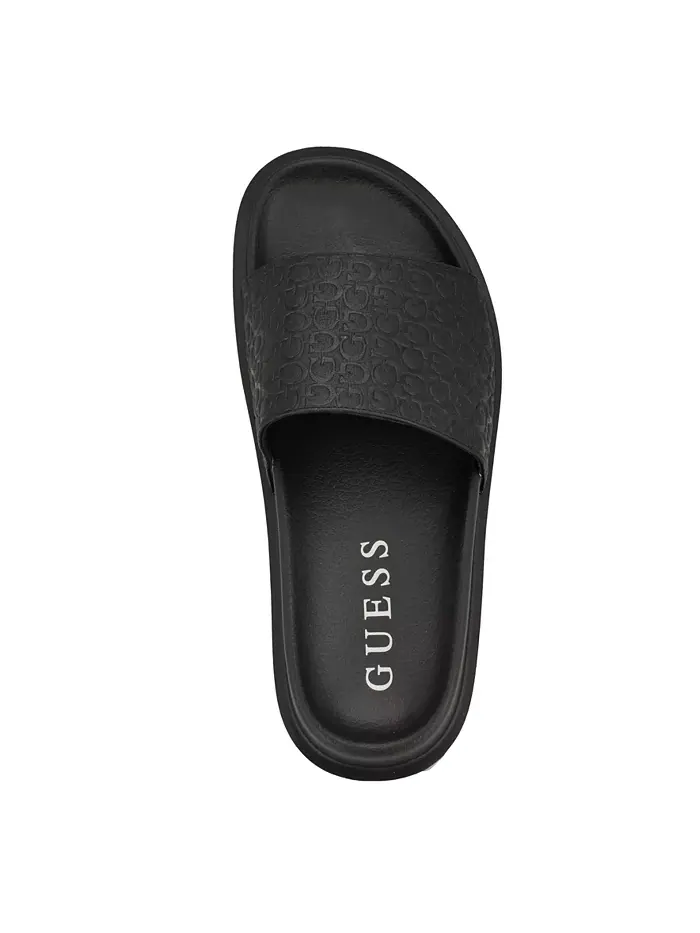 Мужские шлепанцы Vartino Elevated Slip On для бассейна GUESS — изображение 4 из 5, черный