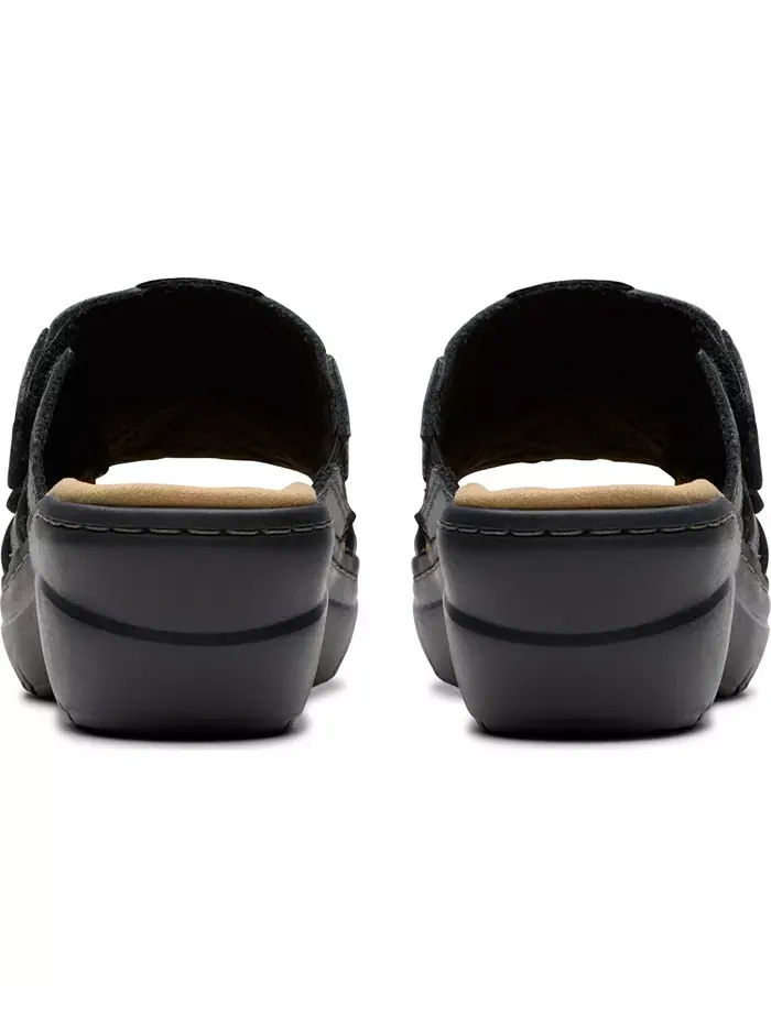 Босоножки Clarks Belle Flower на платформе, кожаные — изображение 6 из 8, черный