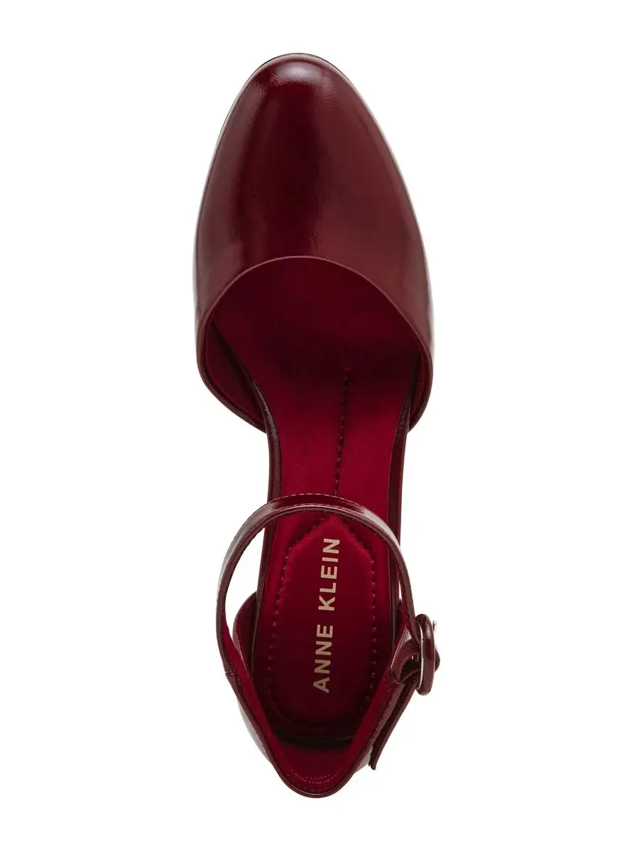 Туфли на каблуке Faith с закрытым мысом Anne Klein — изображение 5 из 8, бордовый