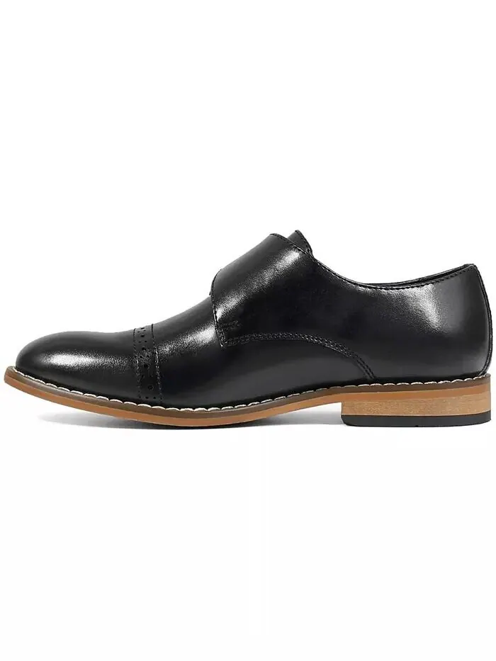 Туфли-монки Big Boy Desmond Cap Toe с ремешком Stacy Adams — изображение 5 из 13, черный