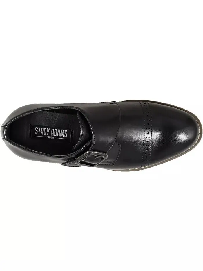 Туфли-монки Big Boy Desmond Cap Toe с ремешком Stacy Adams — изображение 6 из 13, черный