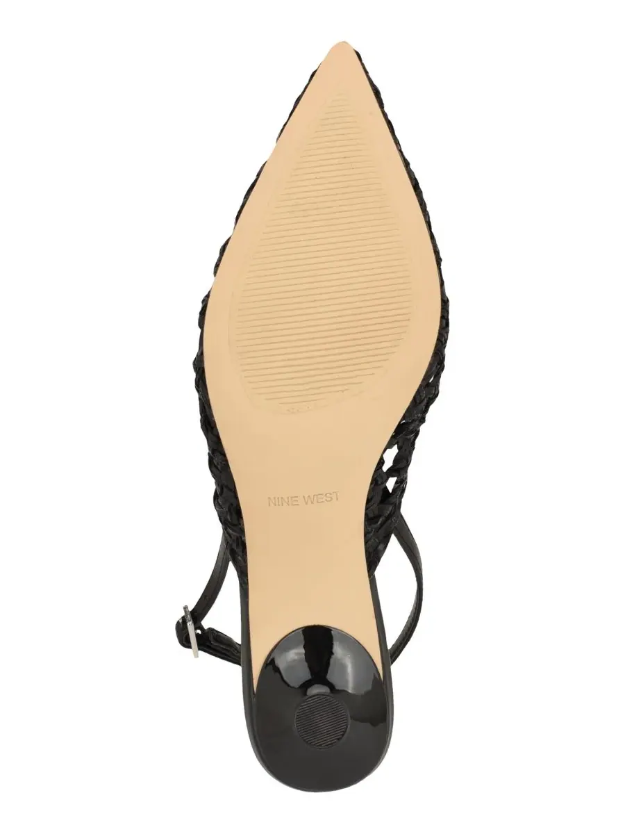 Женские плетеные туфли-лодочки Randela на невысоком каблуке Nine West — изображение 5 из 5, черный
