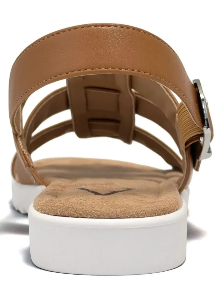 Женские сандалии Jara Fisherman с круглым носком Aerosoles — изображение 3 из 6, бежевый