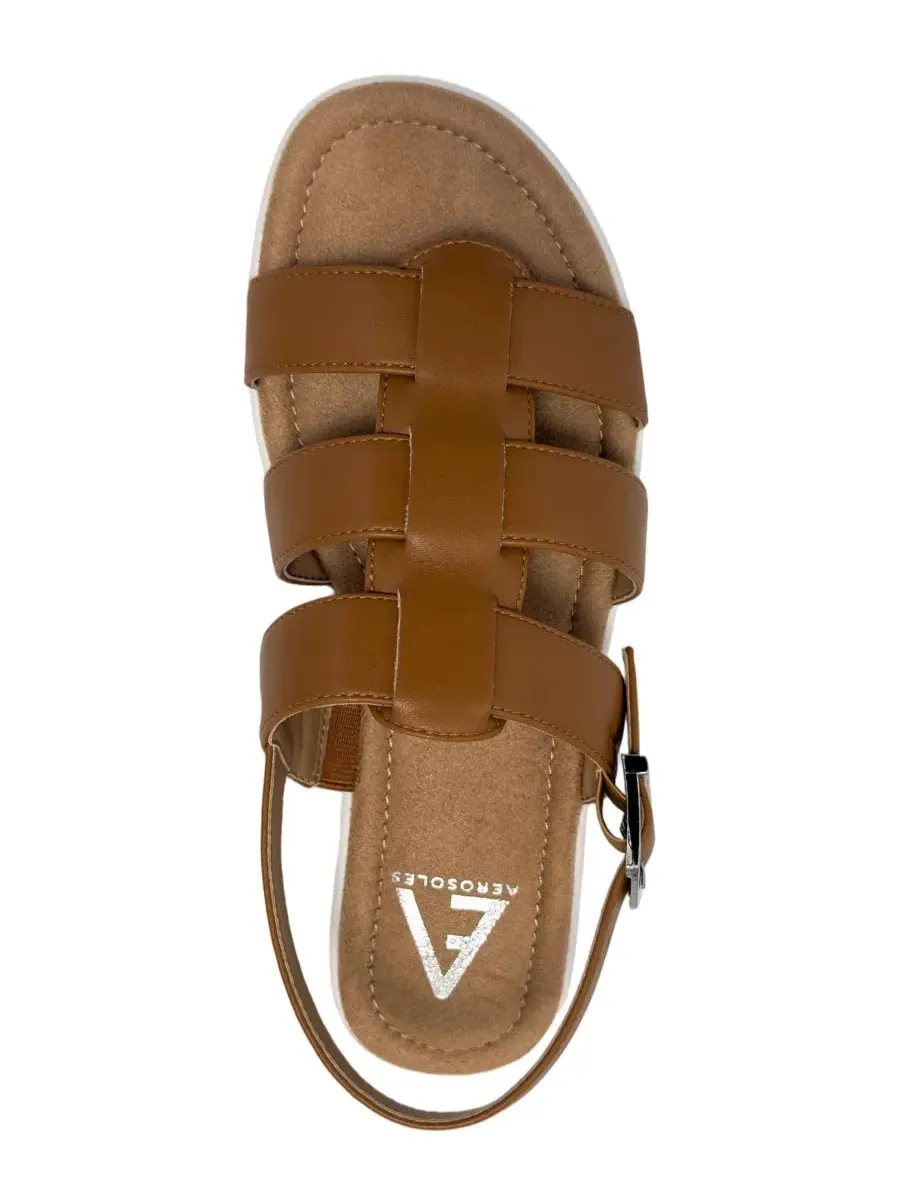 Женские сандалии Jara Fisherman с круглым носком Aerosoles — изображение 4 из 6, бежевый