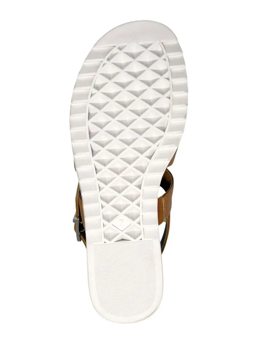 Женские сандалии Jara Fisherman с круглым носком Aerosoles — изображение 5 из 6, бежевый