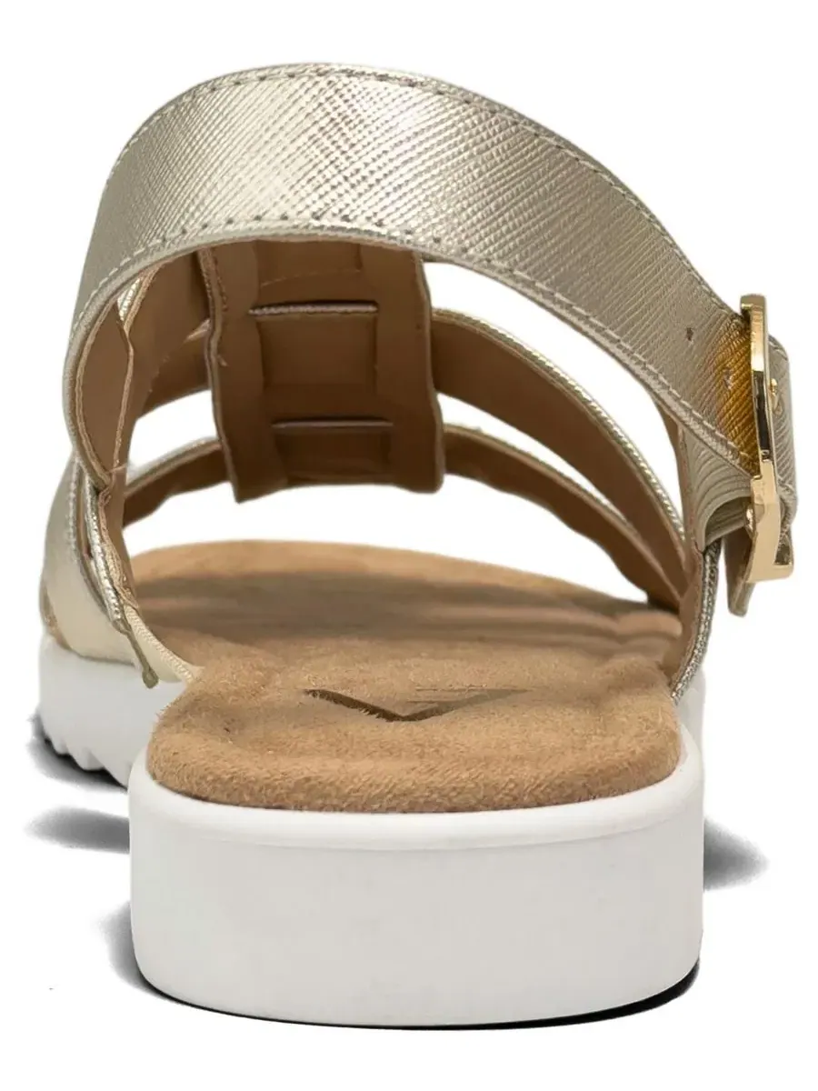 Женские сандалии Jara Fisherman с круглым носком Aerosoles — изображение 3 из 6, золотистый