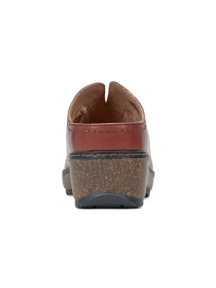 Женские сабо на каблуке Kolia с закрытым носком Earth — изображение 3 из 6, коньячный