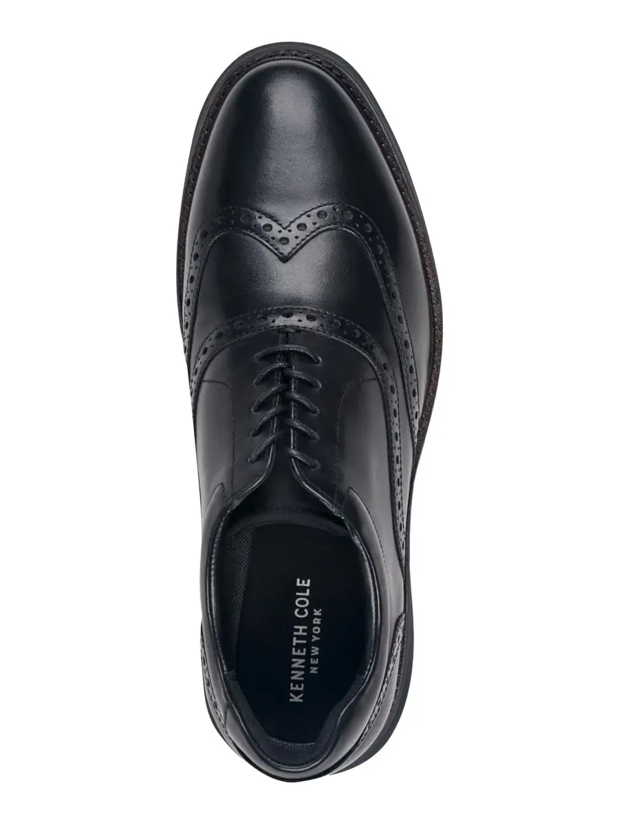 Мужские классические туфли Lendal Wingtip Oxford Kenneth Cole New York — изображение 4 из 5, черный