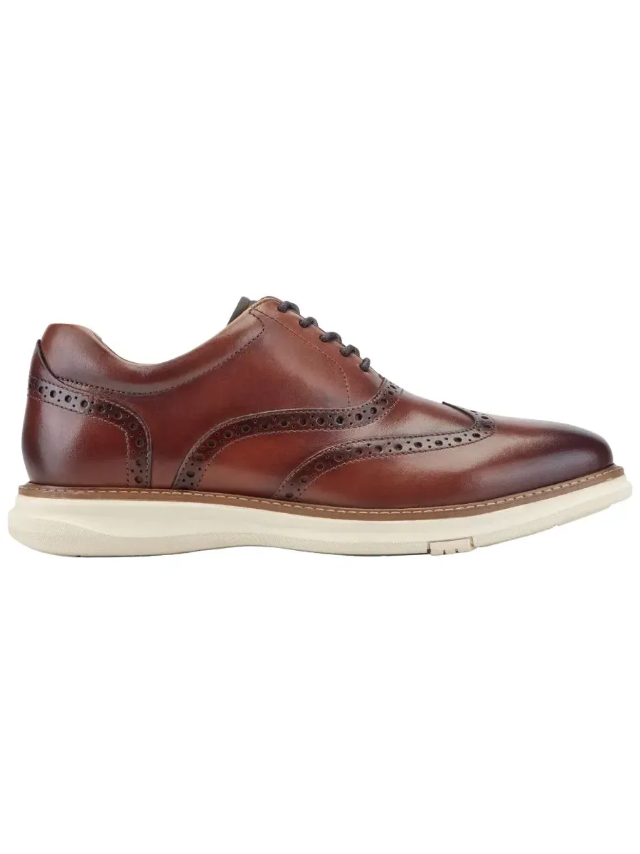Мужские классические туфли Lendal Wingtip Oxford Kenneth Cole New York — изображение 2 из 5, коньячный